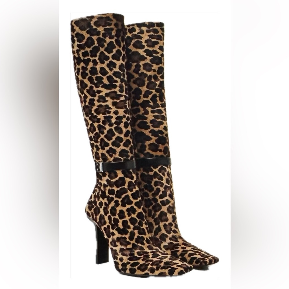Versace Animal Print Heeled Boots